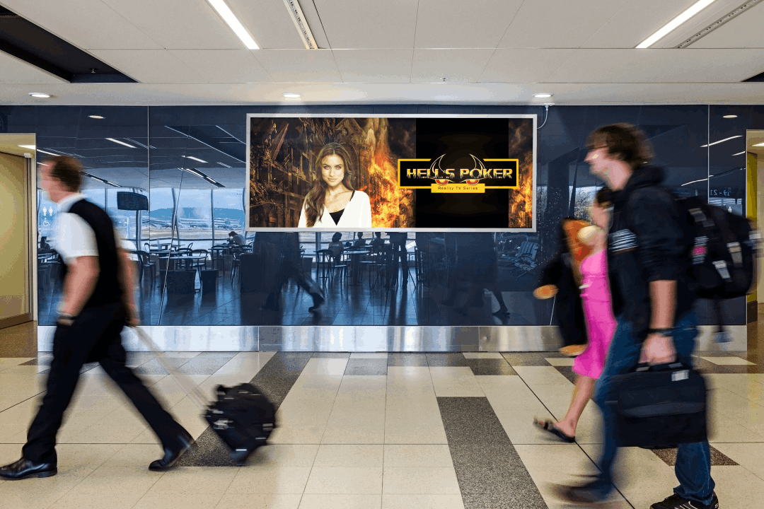 Airport Marque Screen for Hell's Poker: $1,000,000 Survivor Challenge | Reality TV Series